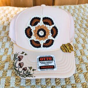 Custom Crochet Trucker Hat - Handmade - OTTO Brand - FREE Shipping